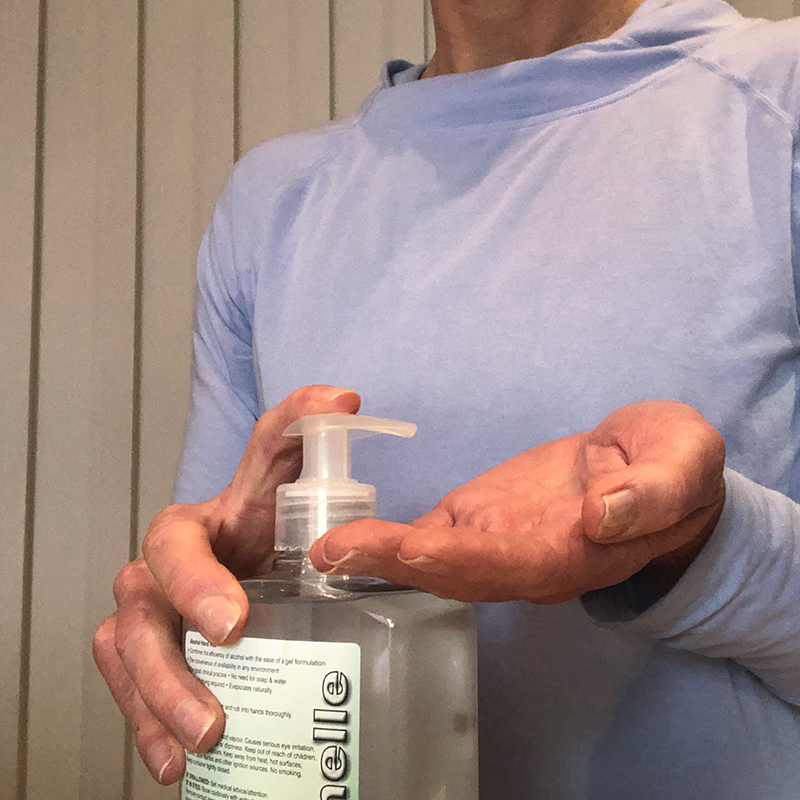 Hand Sanitiser Applied